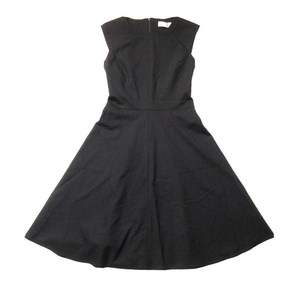 NWT MM. Lafleur Toi 2.0 in Black Washable Stretch Wool Fit & Flare Dress 0P